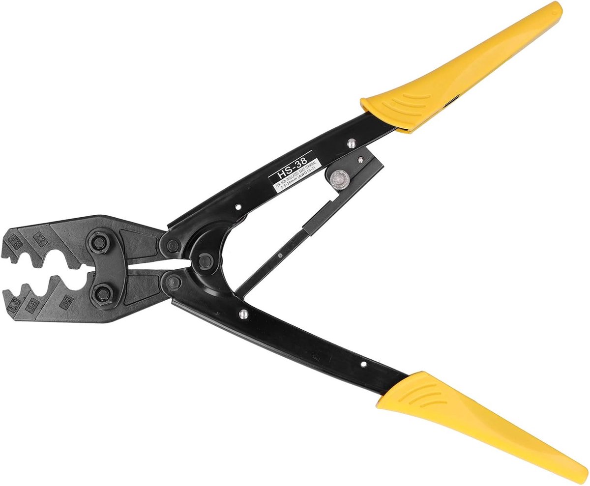 SnelShoppen - Ergonomische Ratchet Terminal Crimping Pliers HS-38, Handgereedschap Voor Kwaliteitsvolle Draadklemmen 5.5-38 Mm², 10-2AWG, Comfortabele