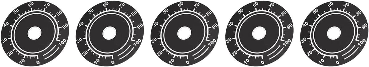 SnelShoppen - Potentiometer Digitaal Draaiplaat Duurzaam voor Rheostaat en Variabele Transformator - Aluminium 10mm 5 Stuks
