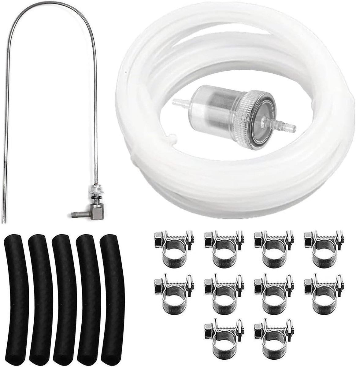 18 Pcs Fuel Hose Kit, Diesel Heater, Parking Heater, Replacement Hose, Fuel Line and Filter, Hose Clamps, Kit for - ShopVlot