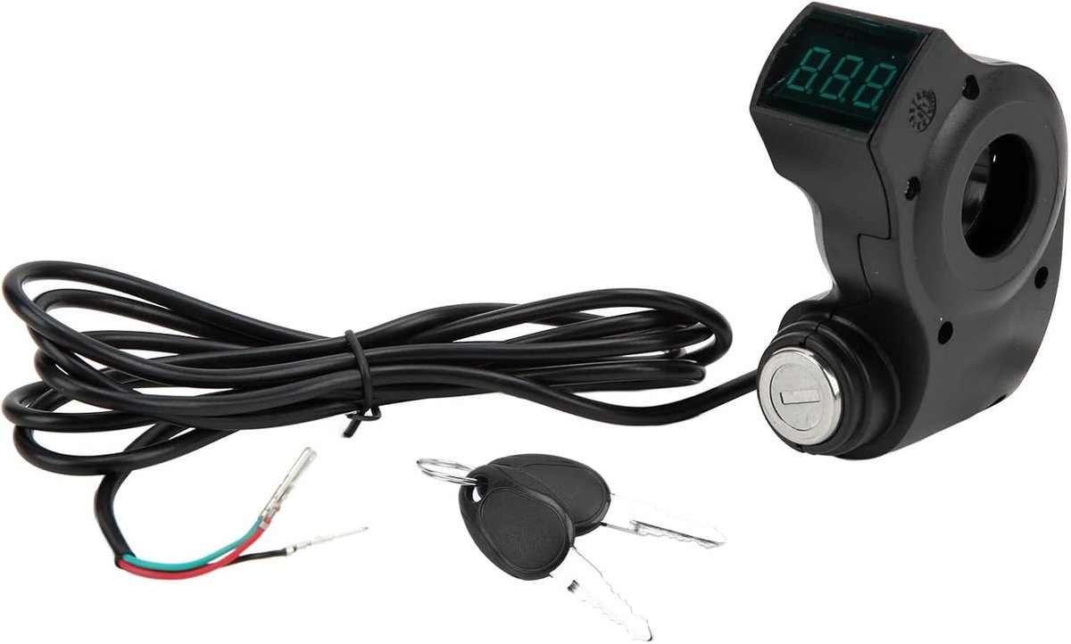 SnelShoppen - Elektrische scooter ontsteker met één-knops startschakelaar en 2 sleutels voor 10-inch KUGOO M4 scooter, sterk ABS voor langdurig gebrui