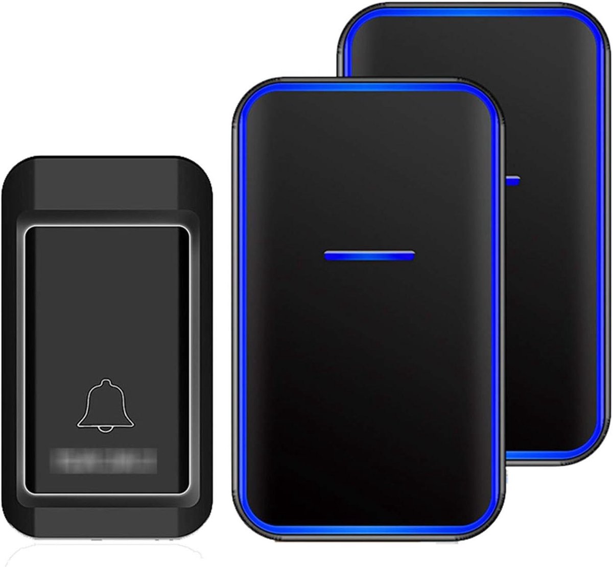 Draadloze Deurbel - Zelfopladende Deurbel - Huis Beveiliging - Geen Batterijen Nodig - 120 Meter Bereik - Zwart