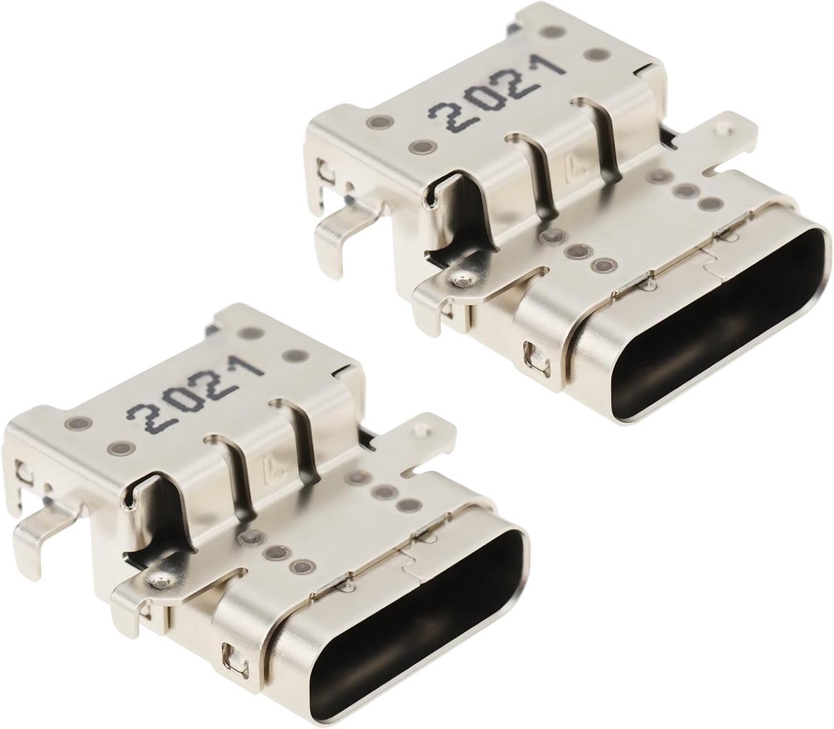 SnelShoppen - 2 Stuks USB Type C Opladen Poort Stopcontact Compatibel met LG Gram 17Z90N - Snelle Laad- en Gegevensoverdracht, Slijtvaste Metalen Cont