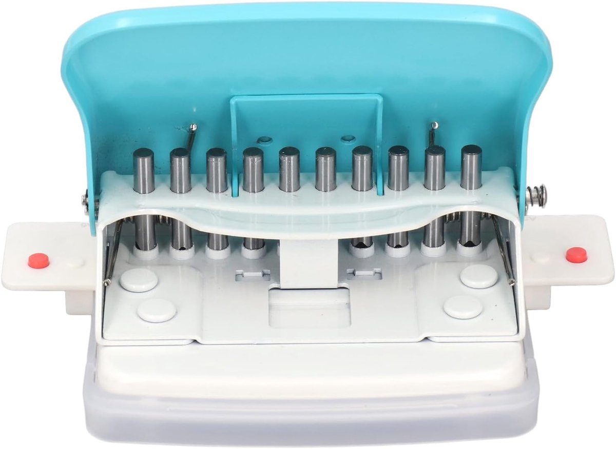 SnelShoppen - 10-HOLE Mini Binding Machine, Draagbare Handmatige Papierbindmachine voor A4, B5, A5, A7, B4, 10 Vellen Perforator, Spiral Binding voor
