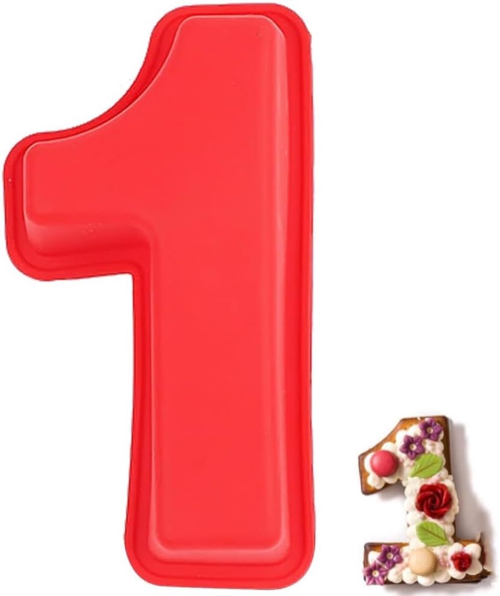 SnelShoppen - Silicone Bakvorm Cijfers 3D - Grote Cake Mould voor Nummer Taarten - Flexibele en Duurzame Siliconen Bakvorm - Perfect voor Kinderfeestj