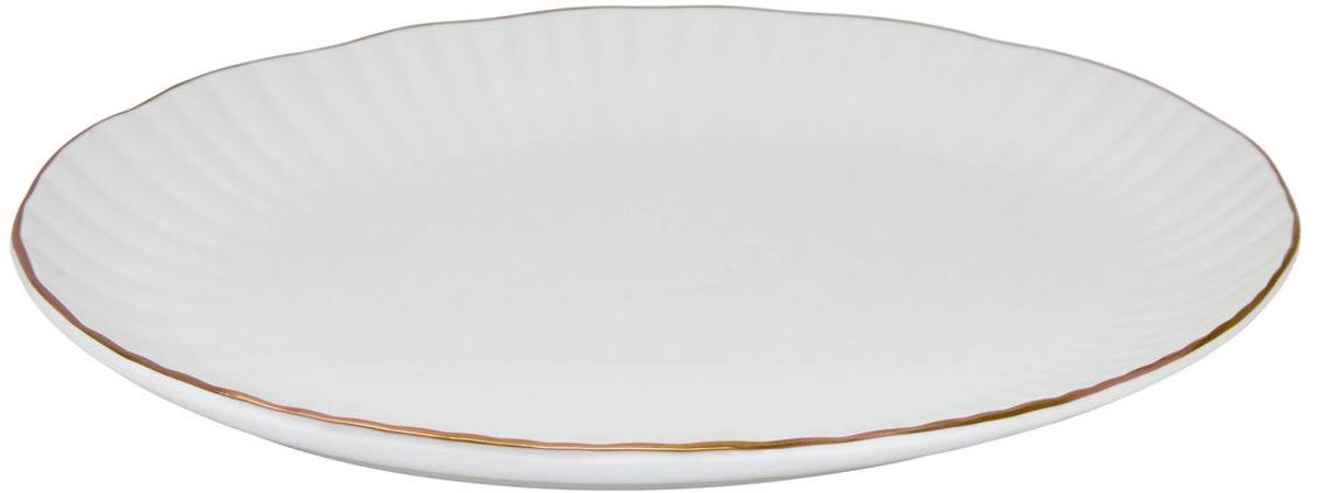 Plat oval Daphné 21,5x31cm blanc