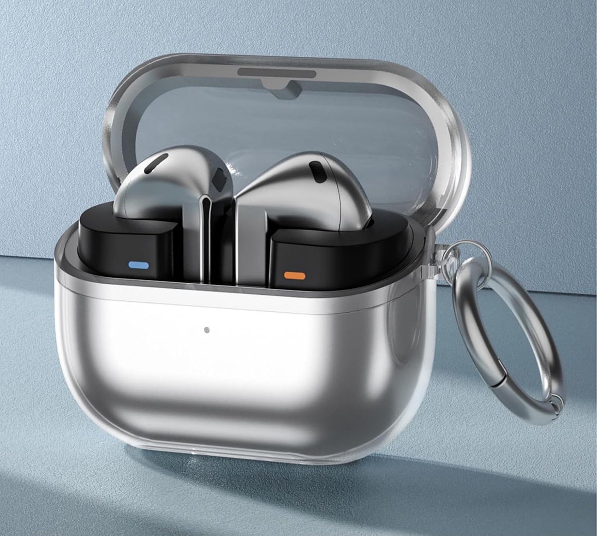 SnelShoppen - Transparante Paarse TPU Hoes Voor Samsung Galaxy Buds 3 FE - Ultra Dun, Schokbestendig, Krastbestendig, Lichtgewicht, Flexibel, 1 Stuk