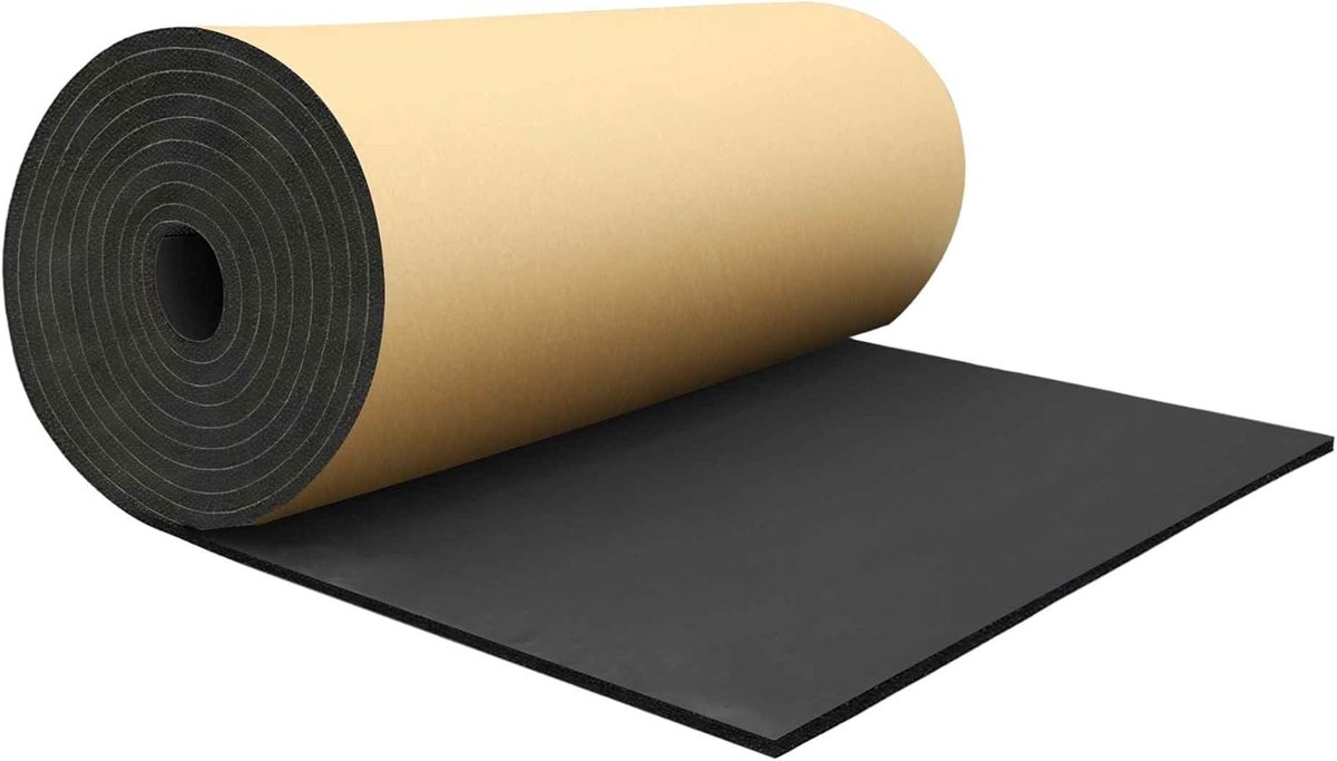 SnelShoppen - Geluidsisolerende Mat 20mm 300x50cm Zwart - Sluitcel Foam Geluidsdemping Zelfklevend voor Motorboot Motorruimte