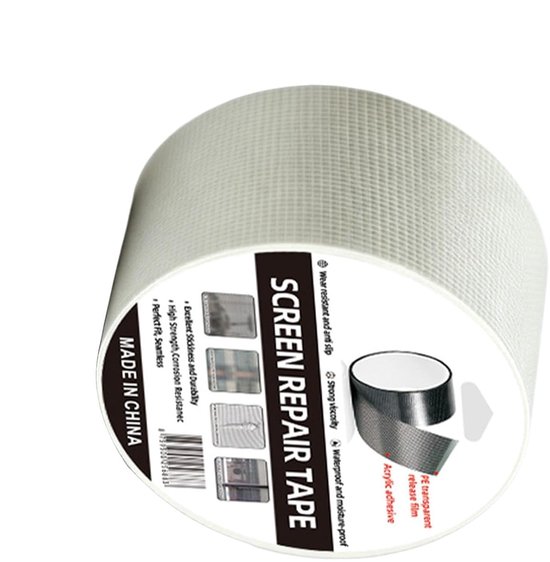 Reparatieset Muggennet - Tape voor Horren - Gaten Dichten - Zelfklevend en Flexibel - 1 Meter - Wit — afbeelding 5
