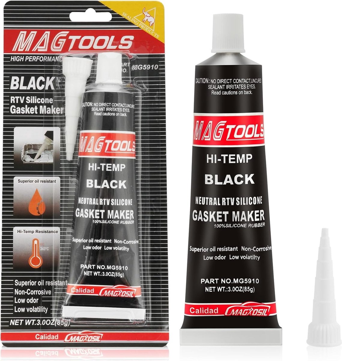 Engine Sealing Compound 85 ml - Olieresistente, Hoge Temperatuur Silicone Kit voor Motoren en Auto's, Zwart