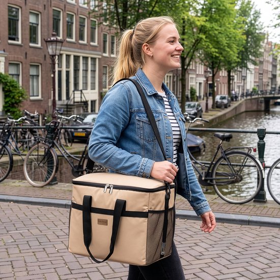 Packaway 4 Laags Geïsoleerde Lunchtas - 40 liter Koeltas - Beige van Packaway — afbeelding 5