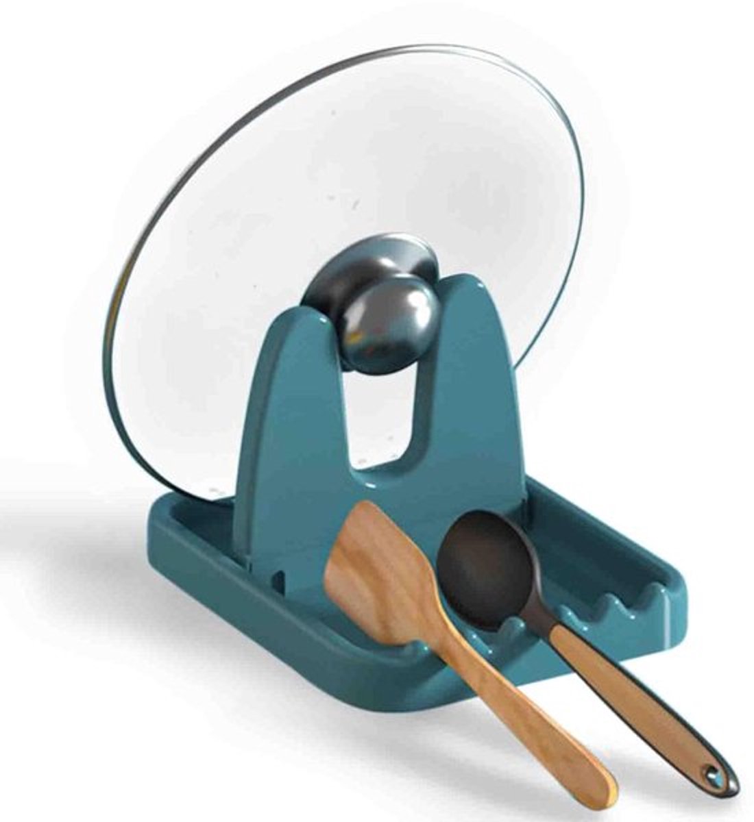 Dekselhouder en lepelhouder - multifunctioneel - 1 stuk - kunststof - 18 cm