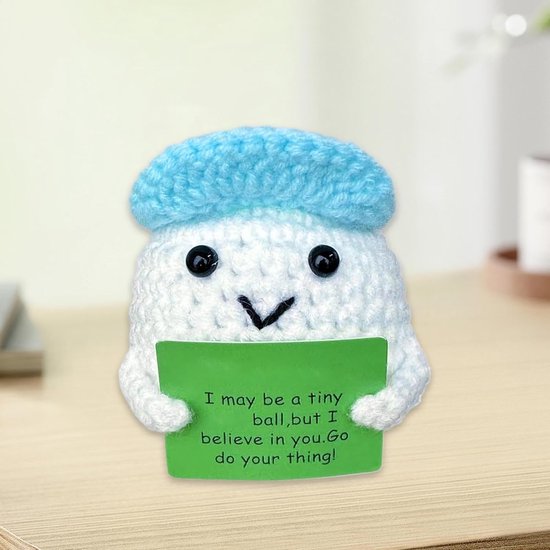 Gehaakte Knuffel - Golfbal Pop - Decoratie Kantoor - Handgemaakt Vakmanschap - 6 cm - Enkel kenmerk — afbeelding 4