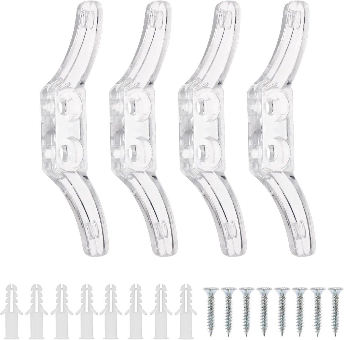 SnelShoppen - 10 Stuks Blinds Koord Klemmen Transparante Plastic Blindkoord Winders met Schroeven voor Raamdecoratie Gordijnen Zonneschermen