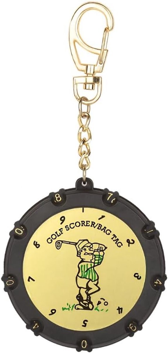 SnelShoppen - Golf Score Keeper met 18 Holes, Ronde Stroke Teller Wave, Gemakkelijk te Gebruiken met Clip voor Golf