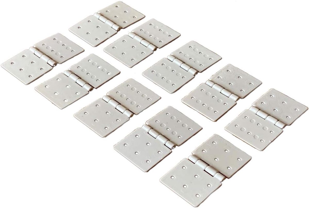 SnelShoppen - 20x Mini Nylon Scharnier 37x20mm Roder Scharnier voor RC Vliegtuig Zeilvliegtuig Aileron Querruder Wit Modelbouw