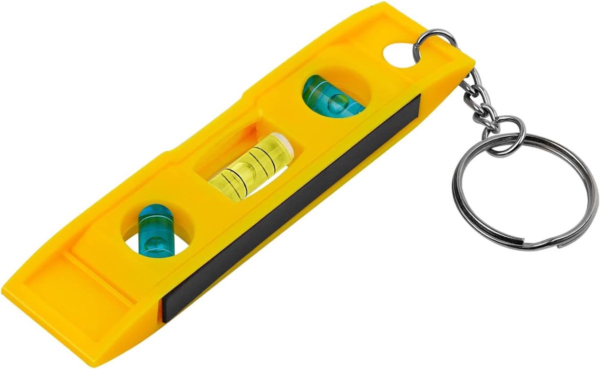 Mini Spirit Level 9cm - Magnetic Spirit Level with 3 Dragonflies, Key Ring 180-90-45 Degree Bubbles for Construction - ShopVlot