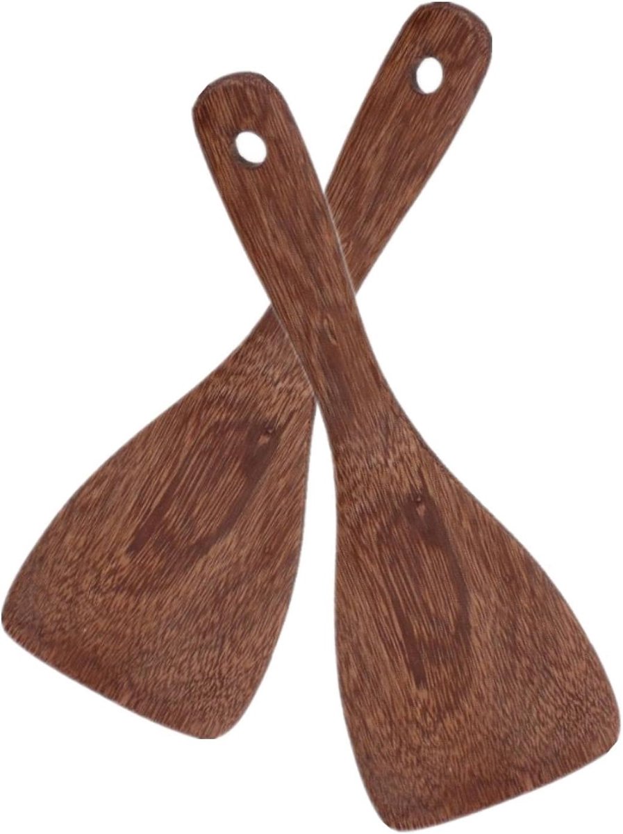2-delige houten rijstlepel, rijst serveerlepel, Japanse rijstspatel, rijstpeddel, keuken, hout, rijstschep rijstkoker - ShopVlot