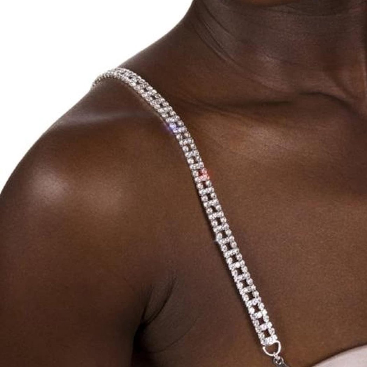 Rhinestone BH-harnas met kristallen, antislip schouderbanden voor dames, verstelbare en modieuze BH-accessoires