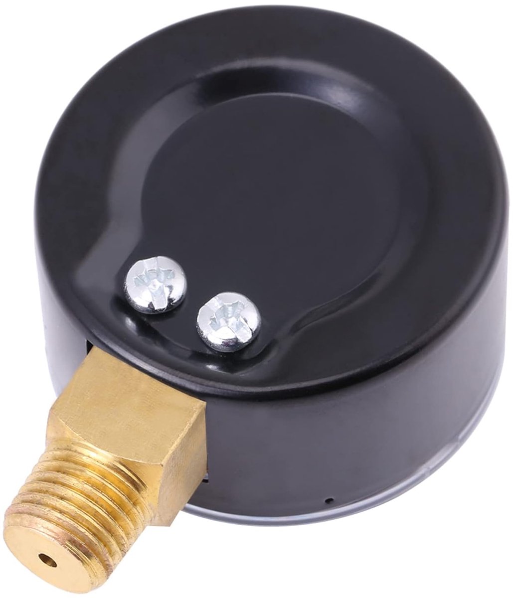 Dailygoods- Drukmeter Dubbele Schaal - Drukmeter voor Water/Olie - Druktester - 1/4 Inch NPT - Roestvrij Stalen Behuizing - Eenvoudige Installatie
