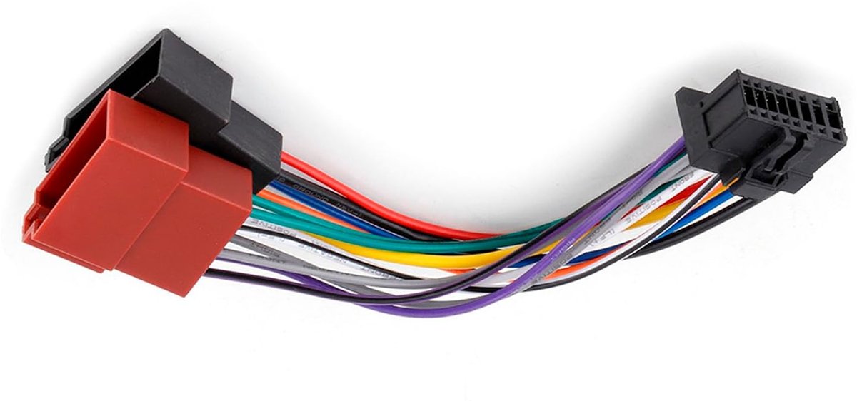 SnelShoppen - Stereo Auto Bedradingsharnas 16 Pin Stekker naar Mini ISO 8 Pin Plug, Radio Bedradingsharnas Geschikt voor 2003-en later, Eenvoudige Ins