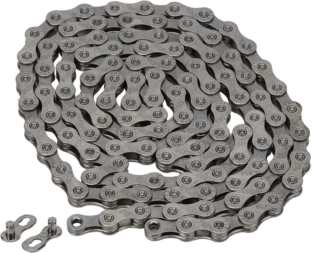 SnelShoppen - 9 Versnellingen Fietsketting 116 Schakels Aanpasbare Stalen Mountainbike Vouwfiets Ketting Vervanging