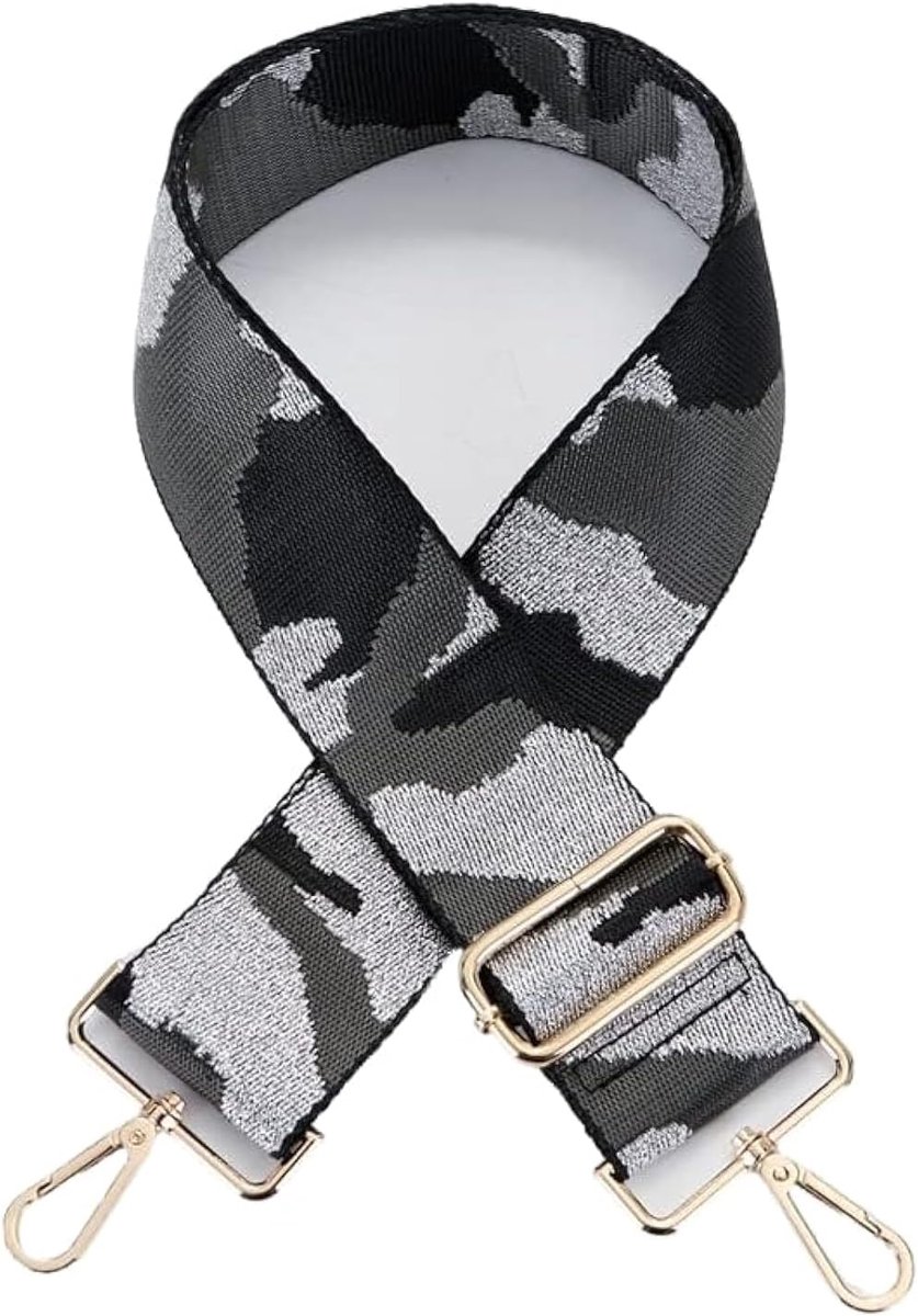 Adjustable Shoulder Strap for Bags, 80-130 cm, Colourful Bag Strap with Carabiner, 5 cm Wide, Camouflage Shoulder - ShopVlot