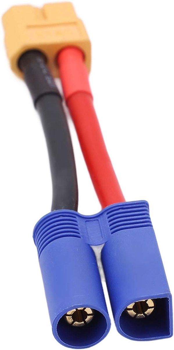 SnelShoppen - XT60 Female naar EC5 Male Kabel 12AWG Adapter voor RC Auto, Vliegtuig en Schip Model - Sterke Verbinding, Betrouwbaar en Veelzijdig