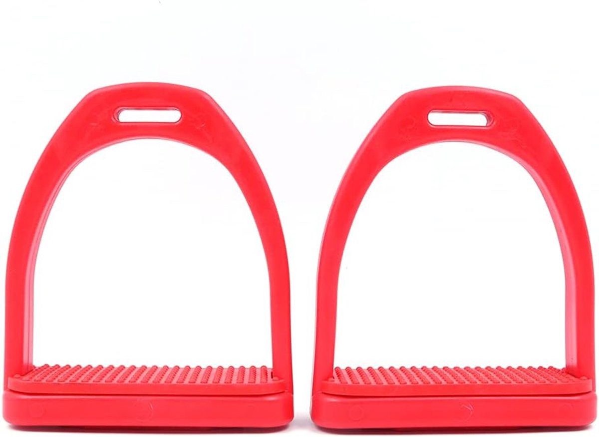 SnelShoppen - Veiligheids Paardhouder, 1 paar Licht en Breed met Antislip Rubber Pads voor Rijden, Robuust Plastic, Ideaal voor Paardrijden