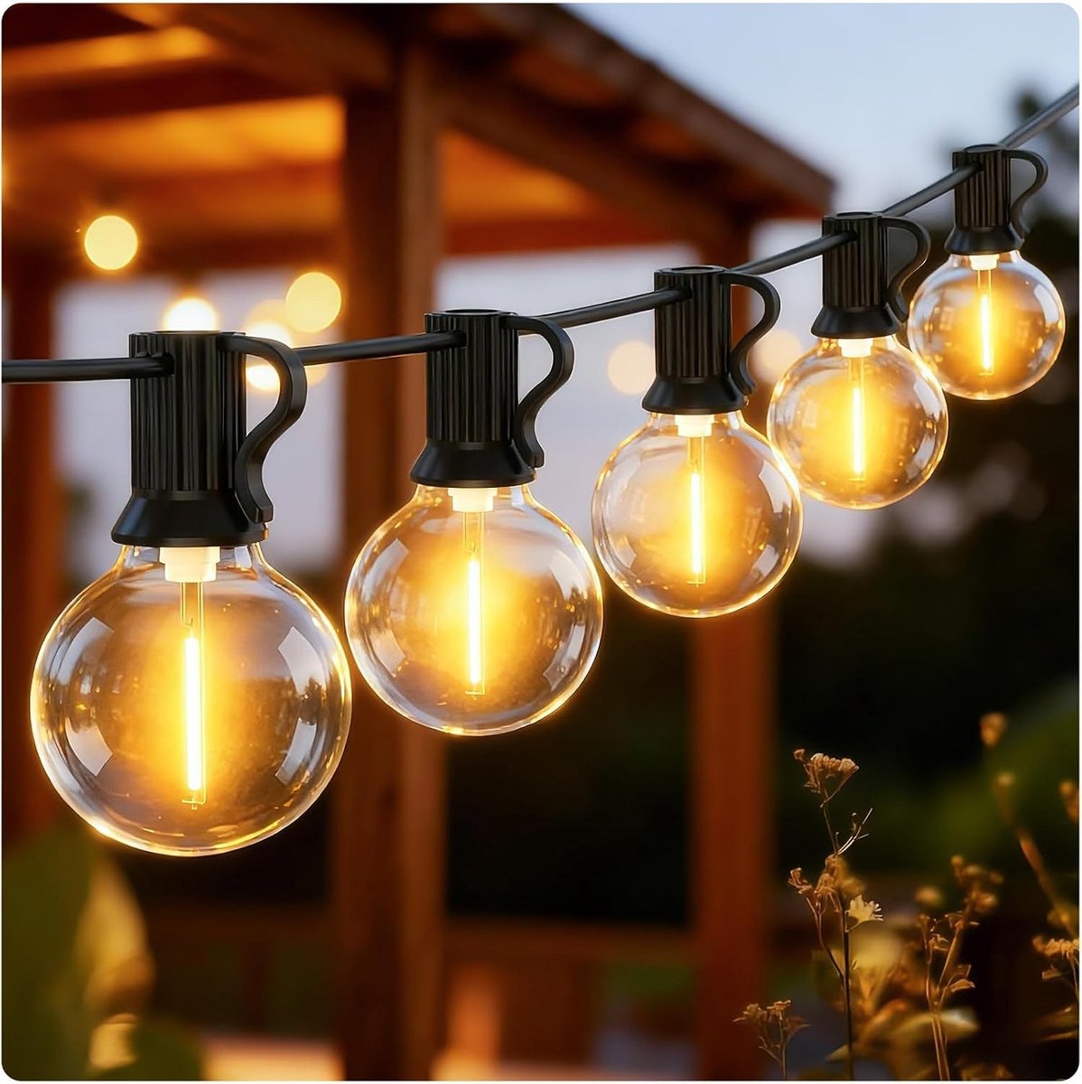 Led-lichtsnoer voor Buiten - Warmwit - 9 m - Waterdicht en Energiezuinig - Voor Tuin en Terras