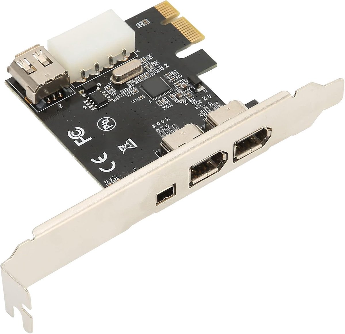 SnelShoppen - 2.5Gbps Hoge Snelheid PCIe 1X naar 1394A Firewire Kaart, IEEE 1394 PCI Express Controller 4 Poorten (3 X 6 Pin en 1 X 4 Pin), Firewire A
