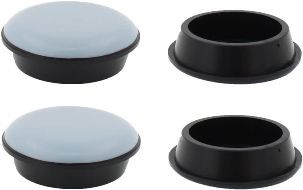 SnelShoppen - 4x EasyMove PTFE Teflon Glijders Meubelwielen - 30mm - Gemakkelijk Verplaatsen van Zware Meubels op Glad Vloeroppervlak