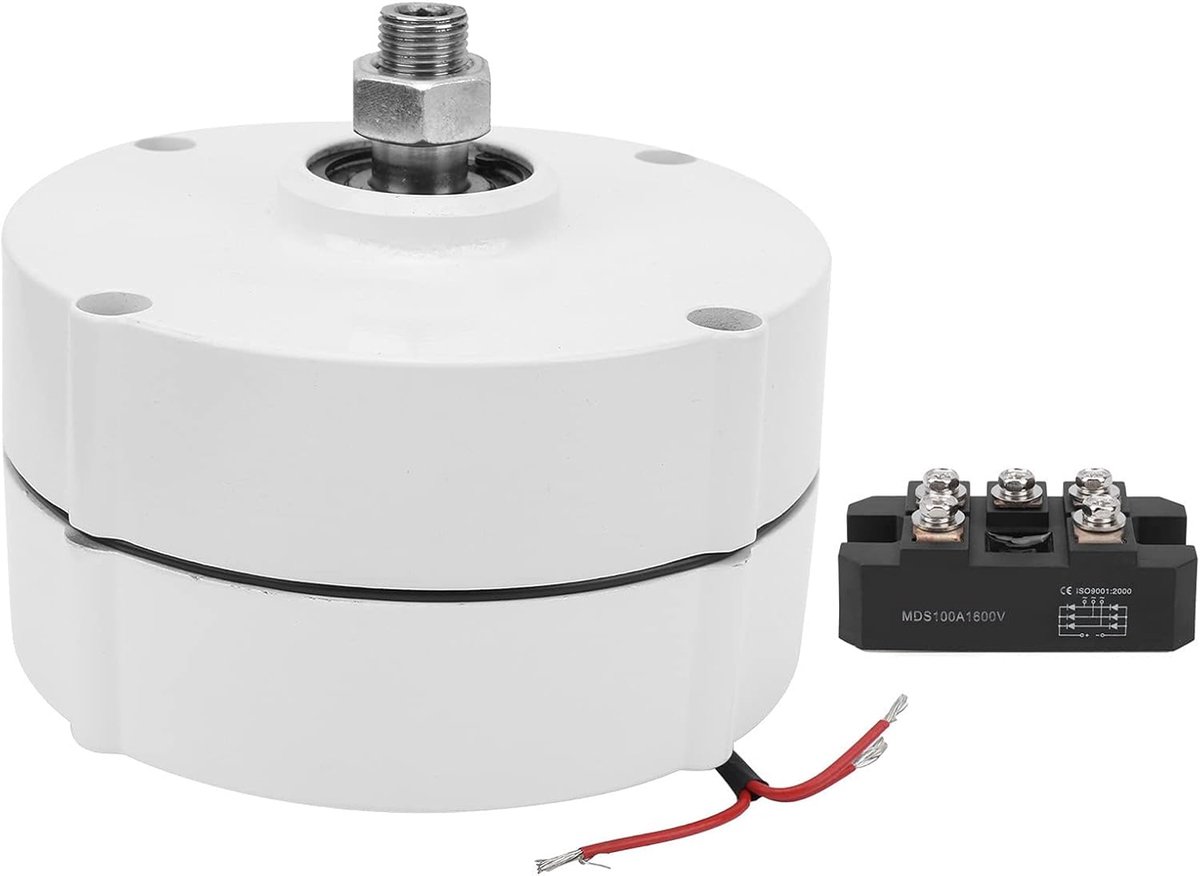 SnelShoppen - 400W Permanent Magnet Generator 550r/m3 Fase AC Aluminium Behuizing Elektrische Motor Industriële Benodigdheden met Gelijkrichter 48V