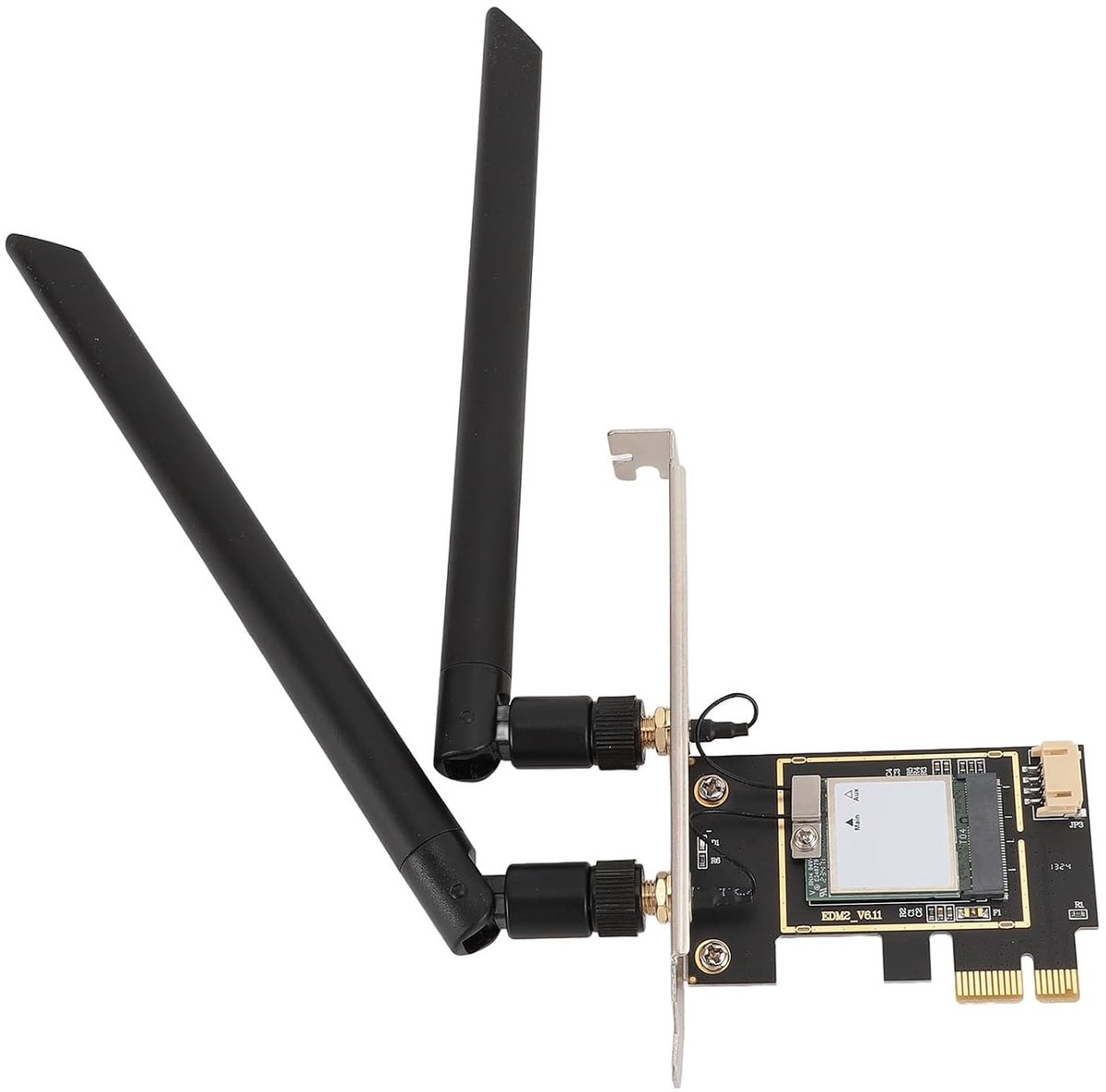 SnelShoppen - MT7925 PCIe WiFi Kaart 5400Mbps - 2.4G 5G 6G Tri Band Bluetooth 5.3 - Wireless Netwerkadapter met MU MIMO Ondersteuning voor Linux