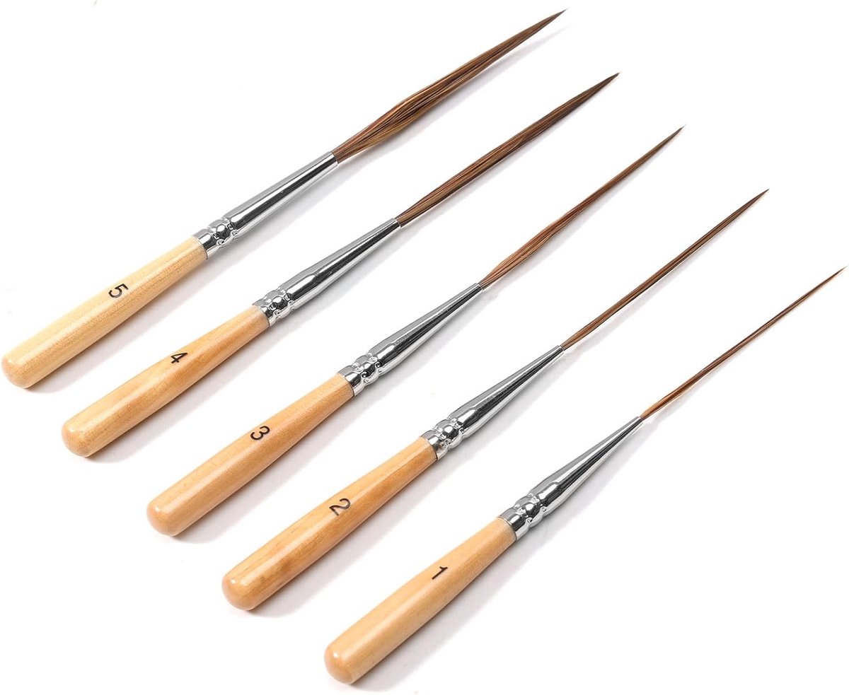 SnelShoppen - Set van 10 Professionele Verfkwasten, Premium Haren voor Olie, Waterverf en Gouache Schilderen, Geschikt voor Kinderen en Volwassenen, B