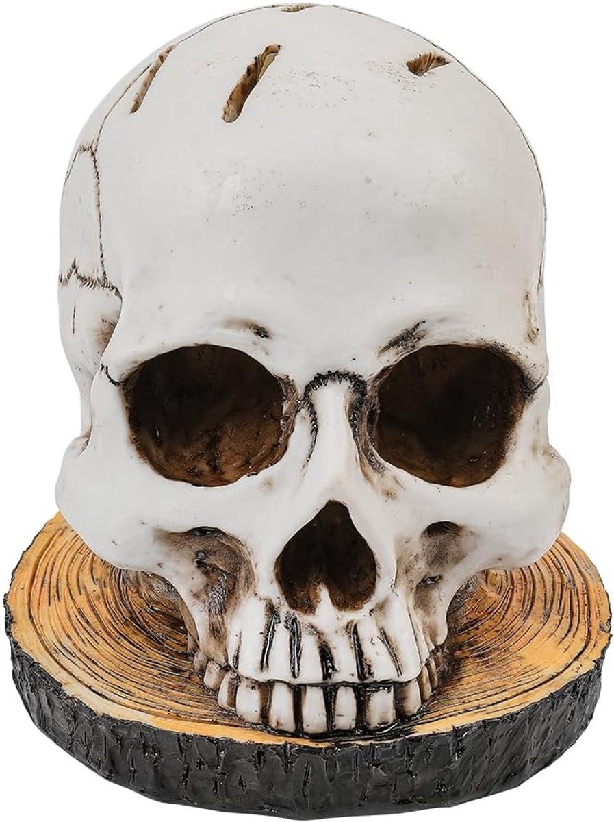 SnelShoppen - Skull K-nife Holder - Unieke Resin Keuken Organizer met Scary Gothic Design voor Keukenblad - Decoratieve Houders voor Keuken Gereedscha