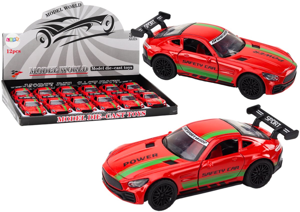 Sportwagen Auto 1:32 Actiefiguur Spoiler Metaal Rode geluiden - UNI