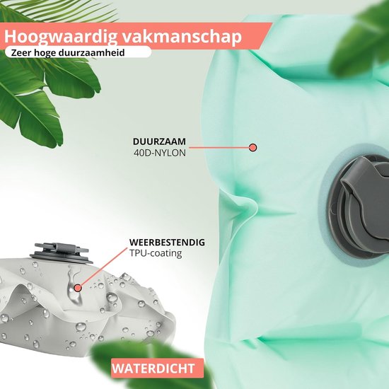 Kampeer Matras - Luchtbed Outdoor - Kamperen Wandelen - Ultralicht Compact - 192 x 58 cm - Turquoise — afbeelding 2