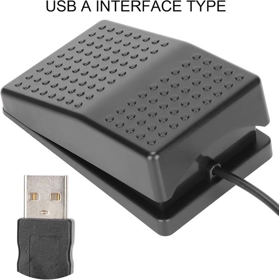 USB Voetpedaal - Programmeerbare Schakelaar - Efficiënter Werken - Foto-elektrisch Ontwerp - 2 Meter Kabel - Zwart — afbeelding 5