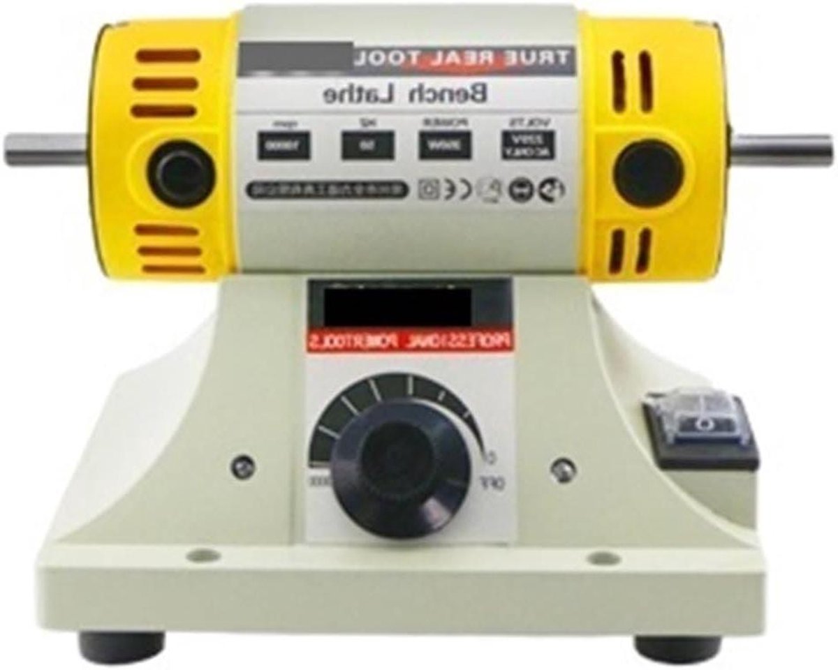 Kleine Tafelmachine - Polijstmachine Slijpmachine - Precisie Werk - Verstelbare Snelheid - 0.3-4 mm - Zilver