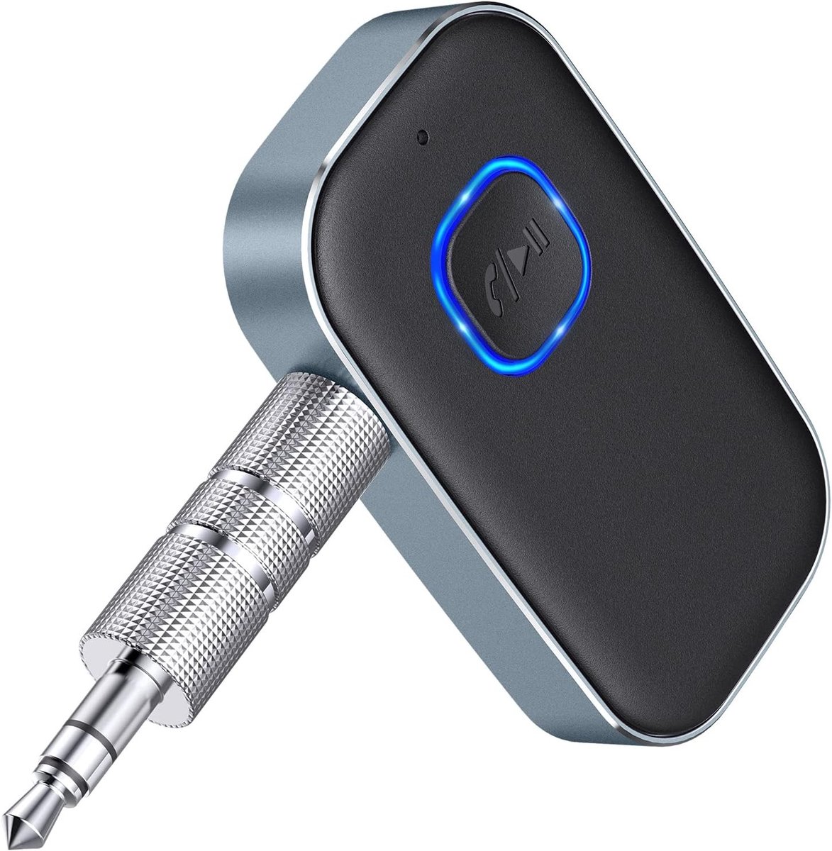 Bluetooth Auto-Adapter - Grijs - 3,5 mm Aux - Verbeterde Geluidsreductie - Voor Auto-Audio