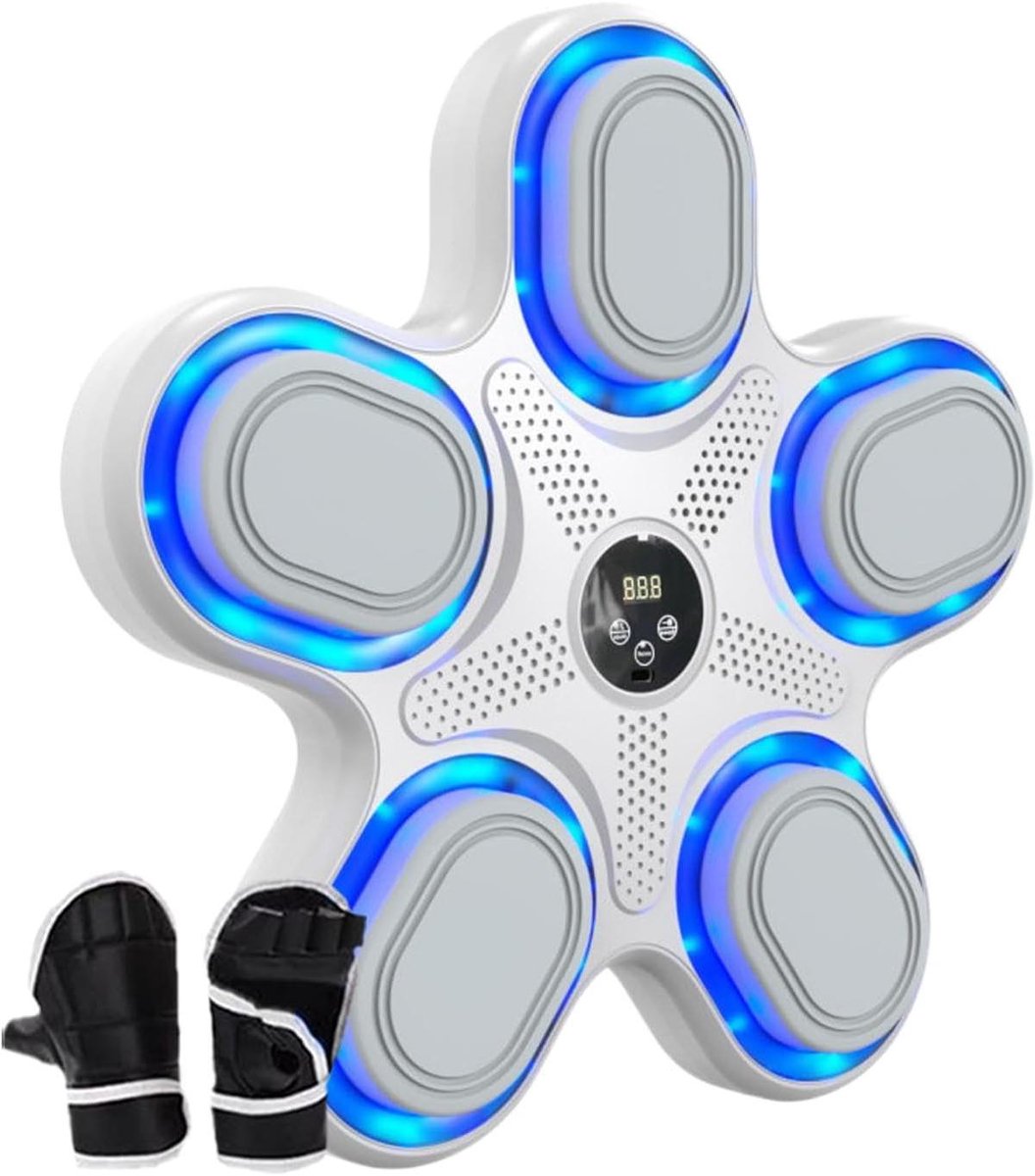 Muziek Boksmachine - Thuis Trainer Boksen - Fitness Training - Dynamische LED Verlichting - 37 x 35 x 5 cm