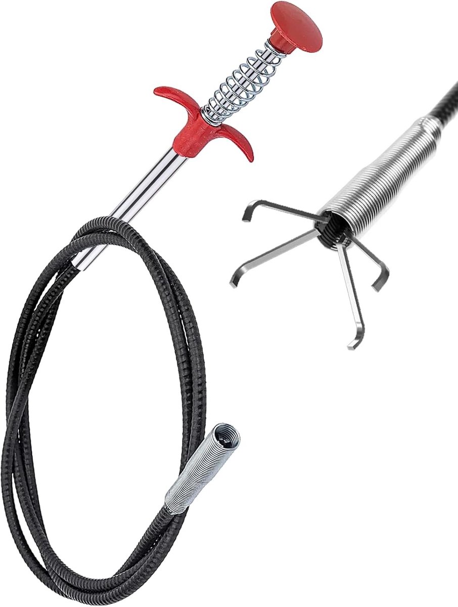 Professionele Afvoerreiniger - 90 cm - Sterke en Flexibele Draad - Voor Badkamer en Keuken