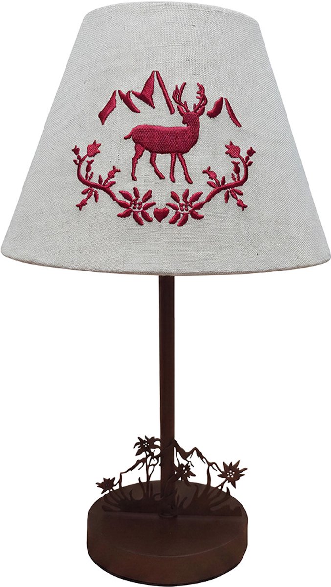 Clayre & Eef Tafellamp Bruin Hout