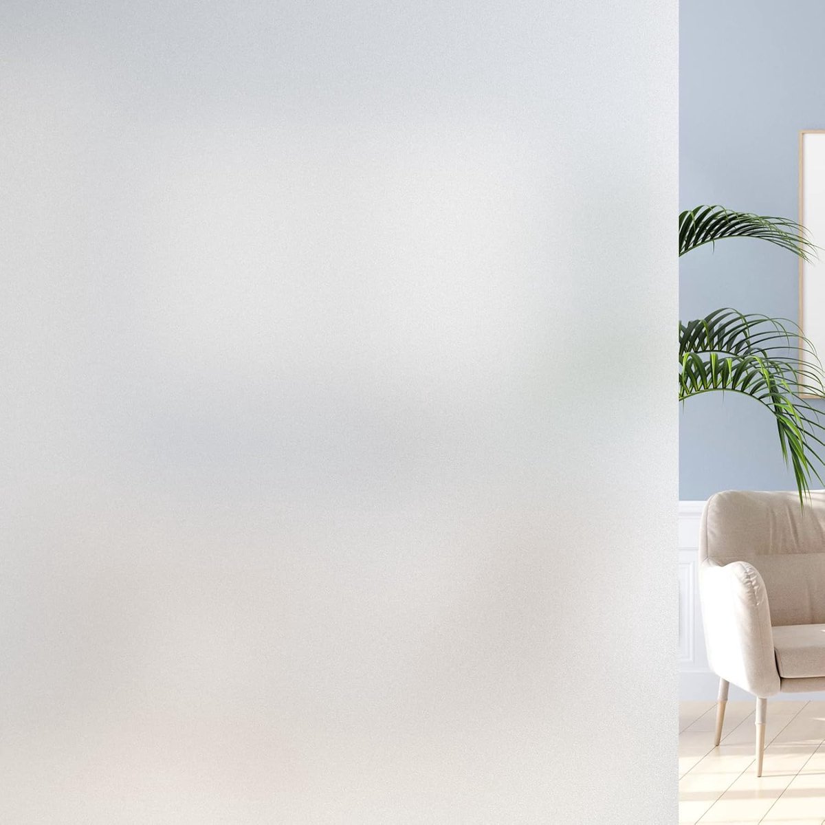SnelShoppen - Privacy Raamfolie Zelfklevend 90x200cm, Melkglas Folie Statistische Hechting, UV Bescherming, Raamfolie voor Badkamer en Woonkamer