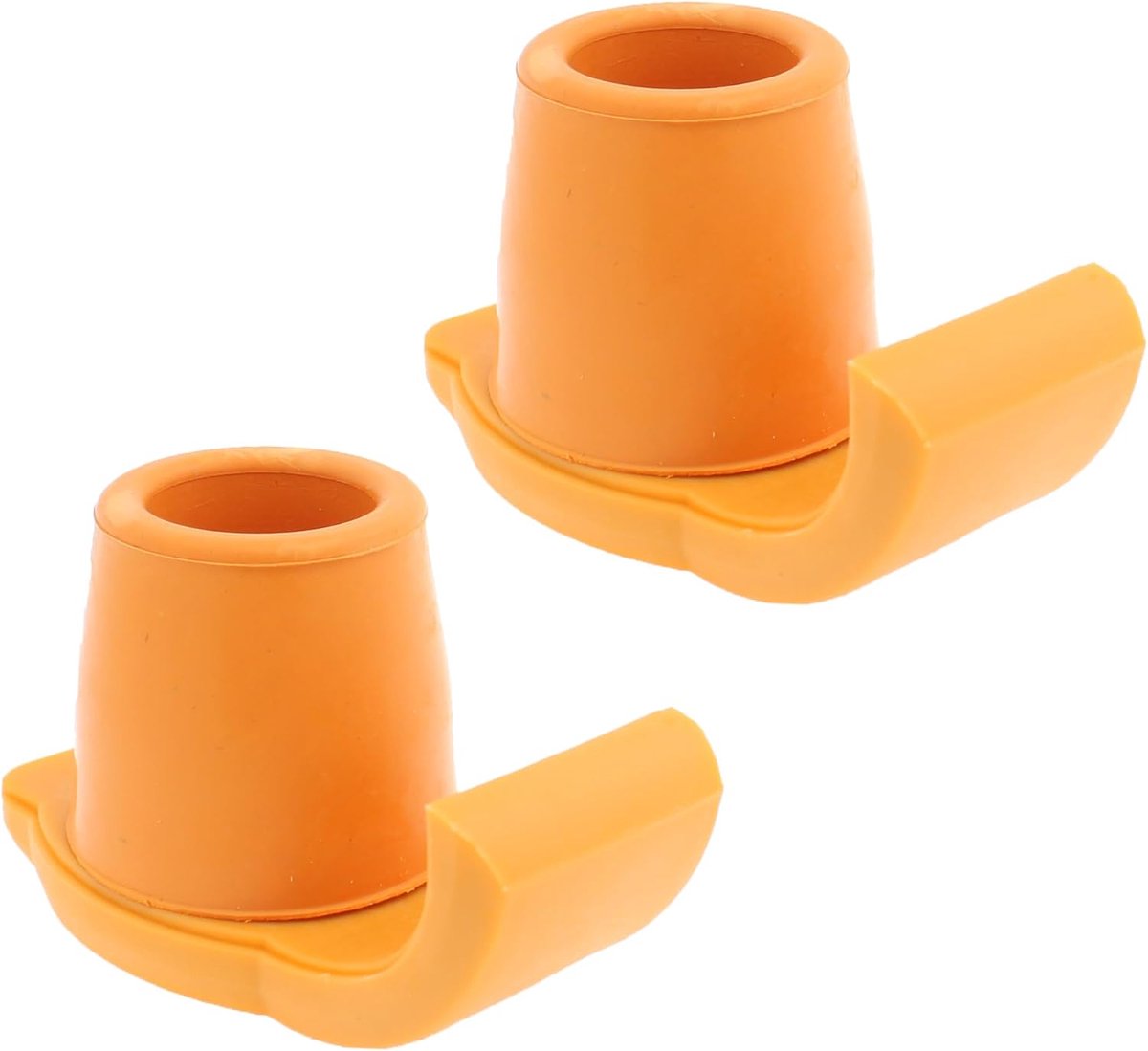 SnelShoppen - Paar Zimmer Loophulp Glijders Skis Inclusief Rubber Hulzen 25mm Oranje voor Wandelframes en Rollators