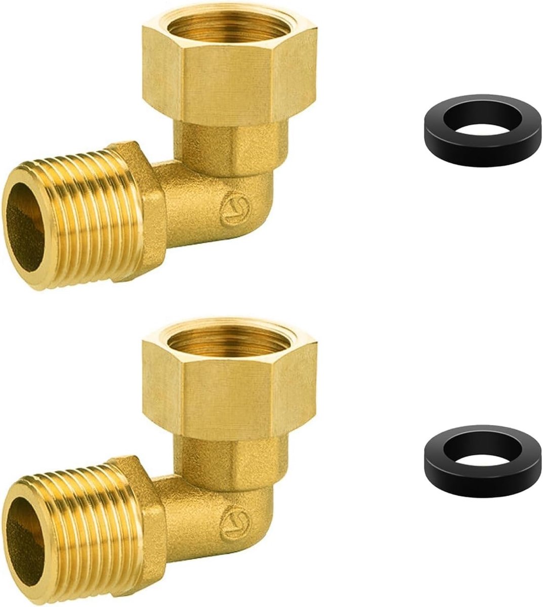 SnelShoppen - 1/2 inch Slangverbinding Accessoires, Messing Verstelbare Schroefverbinding 90 Graden, 360 Graden Draaibare Moer voor Afvoeren van Leidi