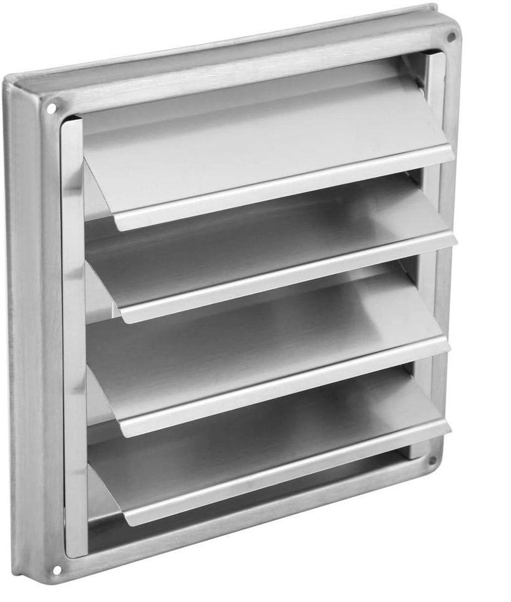 SnelShoppen - Ventilatie Rooster 100 mm RVS Afvoerrooster Buitenwand Ventilatie Grille voor Droger Afvoerpijpen, Waterdicht en Corrosiebestendig