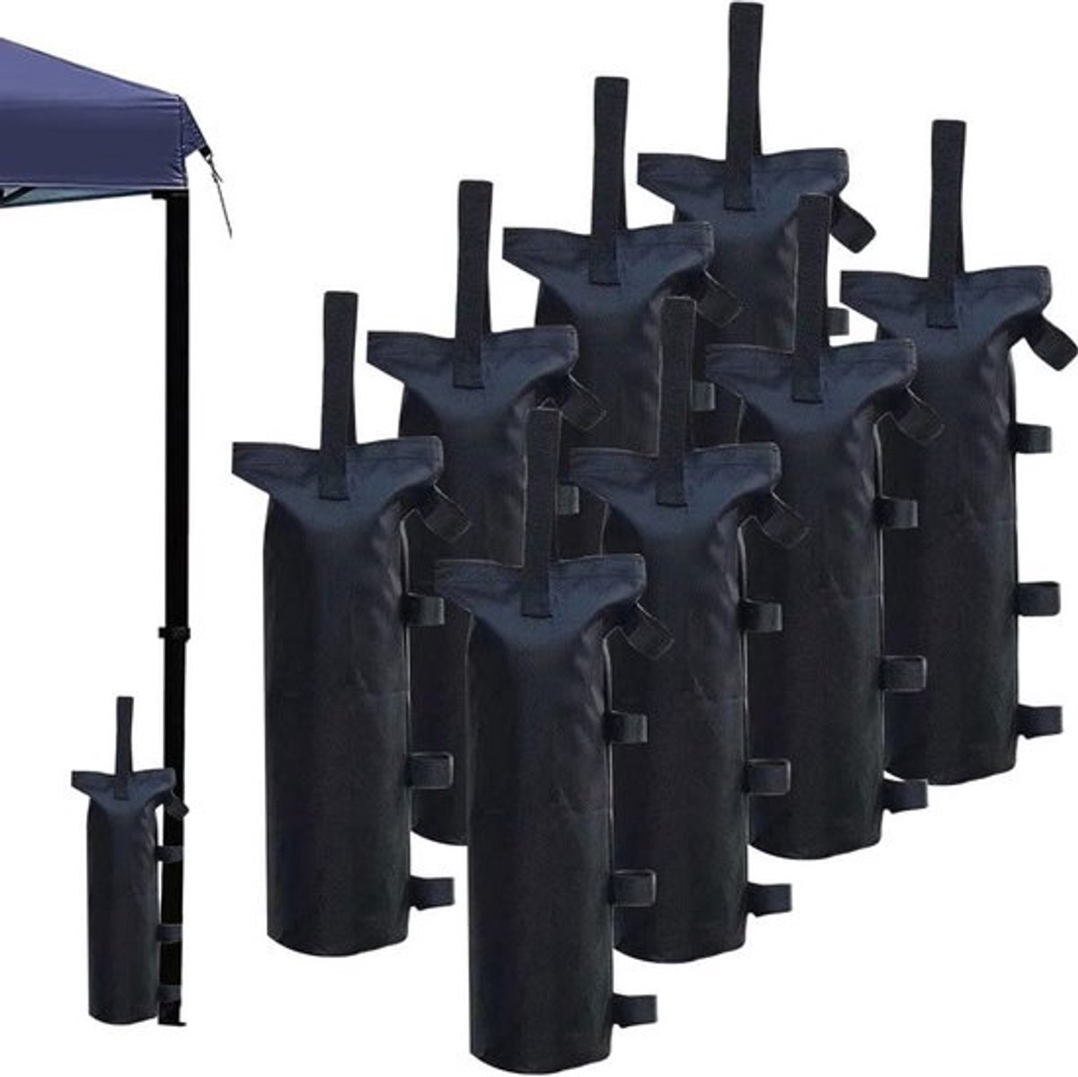 Zware 8-delige set voor het verzwaren van partytenten en gazebo's, ideaal voor buitengebruik