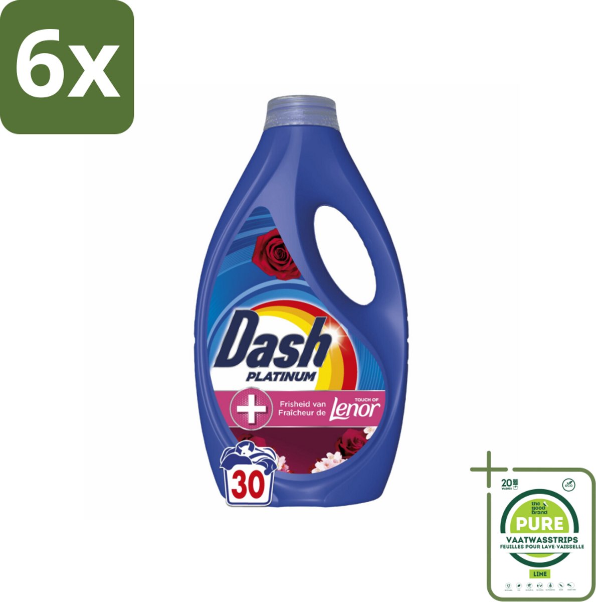 Dash – Wasmiddel – Jasmin & Rose de Mai – 1350 ml - Voordeelverpakking - 6 stuks - Wasmiddel - Katoen