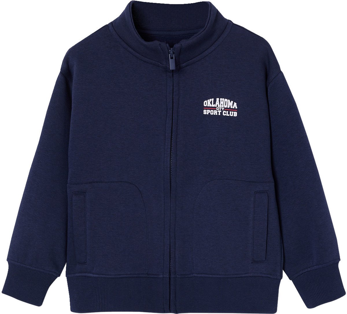 Vertbaudet Sweater met rits voor jongens met een opstaande kraag